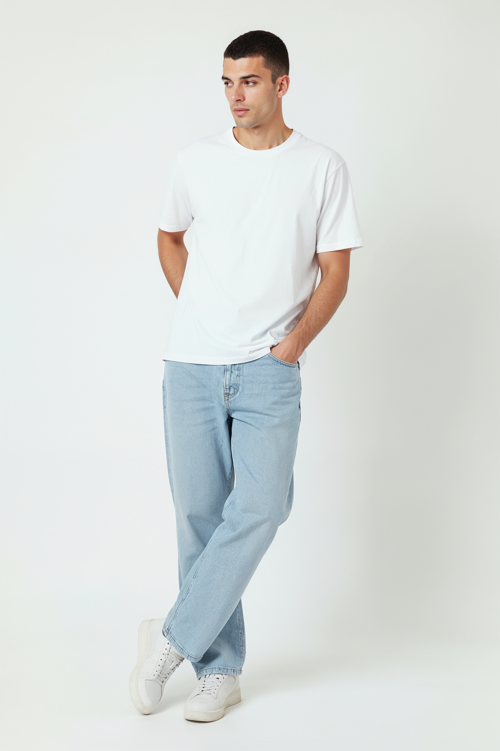 Baggy Jeans Med Lommer - Lyse Denimblå 1.2