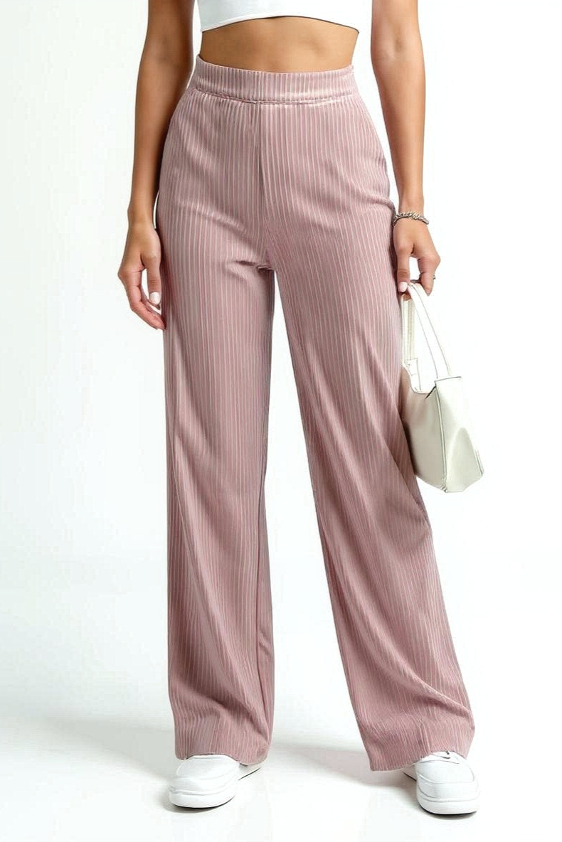 Bløde Fløjlsbukser Med Afslappet Stil