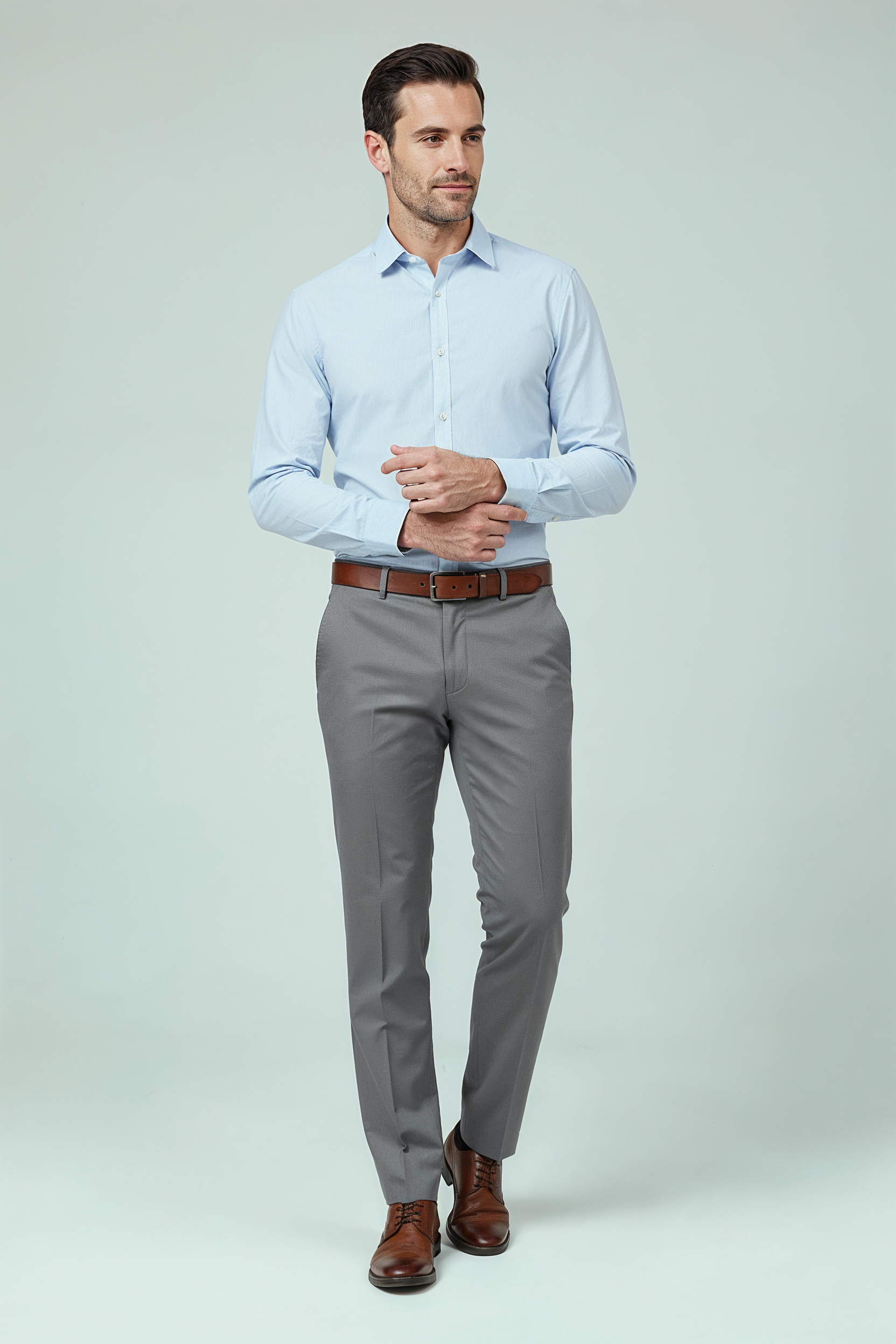 Bukser Med Lige Pasform - Grå 1.1