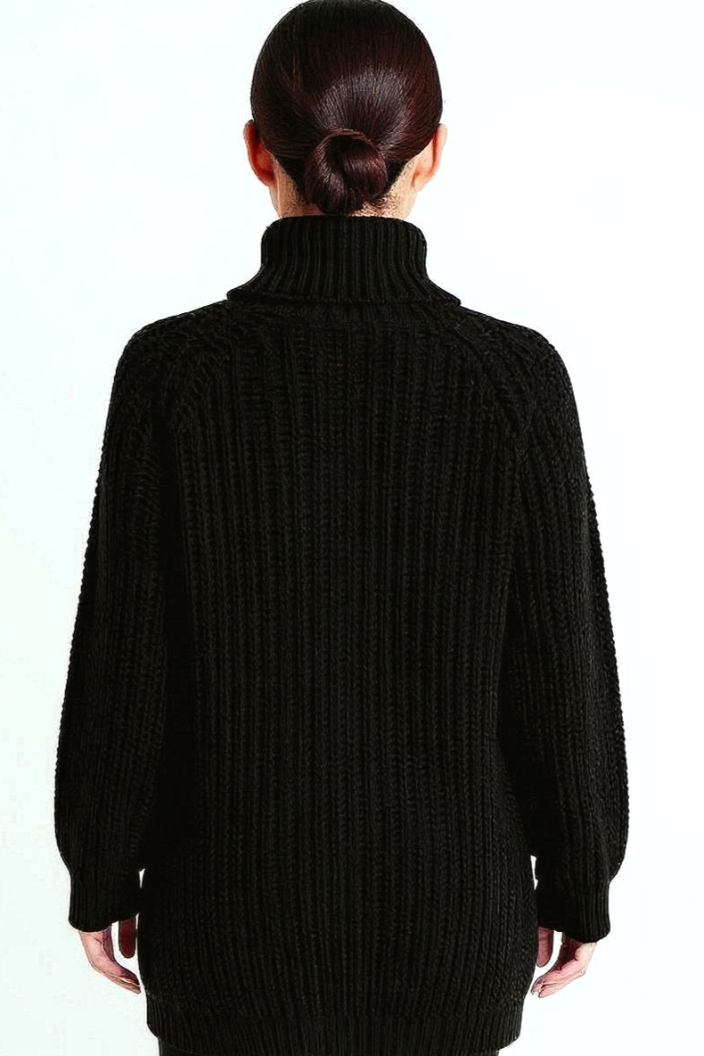 Chunky Rullekravesweater I Ribstrik