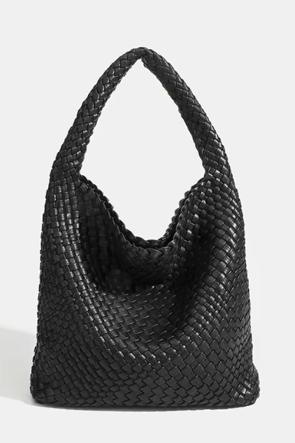 Flettet Skuldertaske I Læderlook