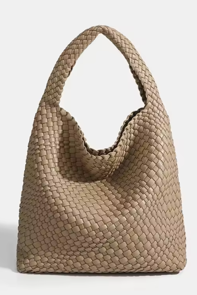 Flettet Skuldertaske I Læderlook