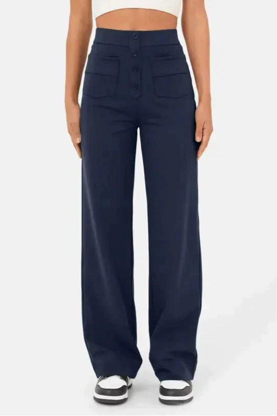 Højtaljede Bukser Med Stretch