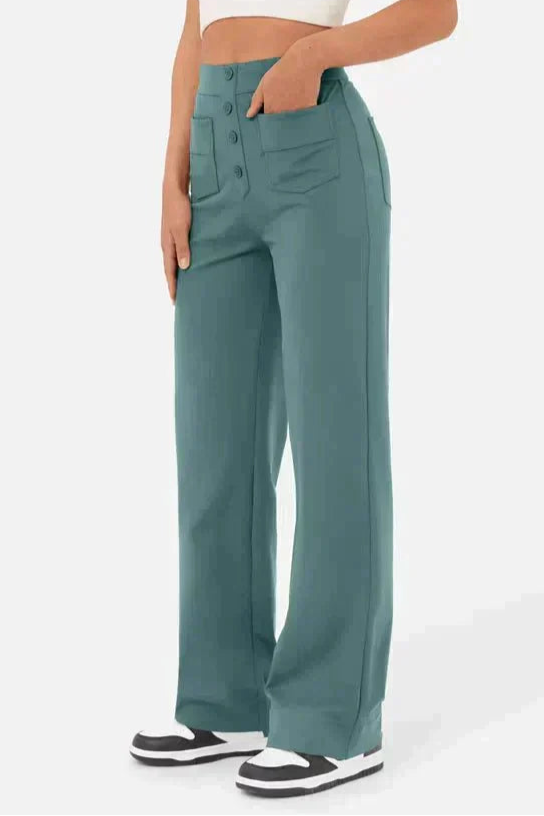 Højtaljede Bukser Med Stretch