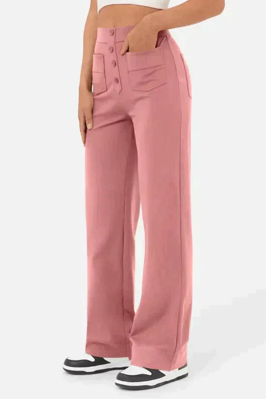 Højtaljede Bukser Med Stretch