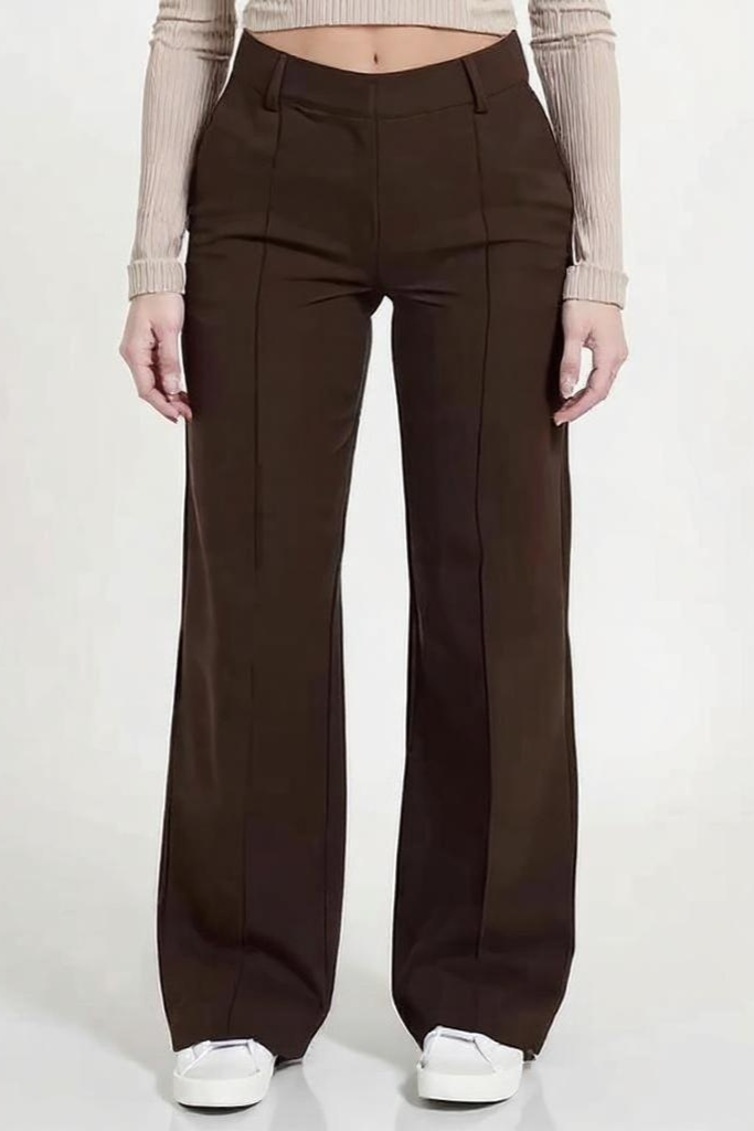 Højtaljede Bukser Med Vide Ben