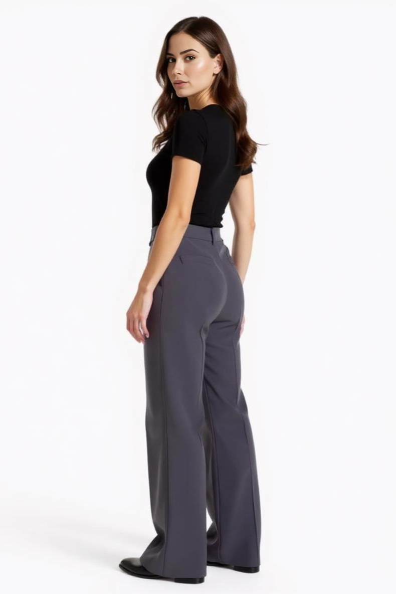 Højtaljede Bukser Med Vide Ben