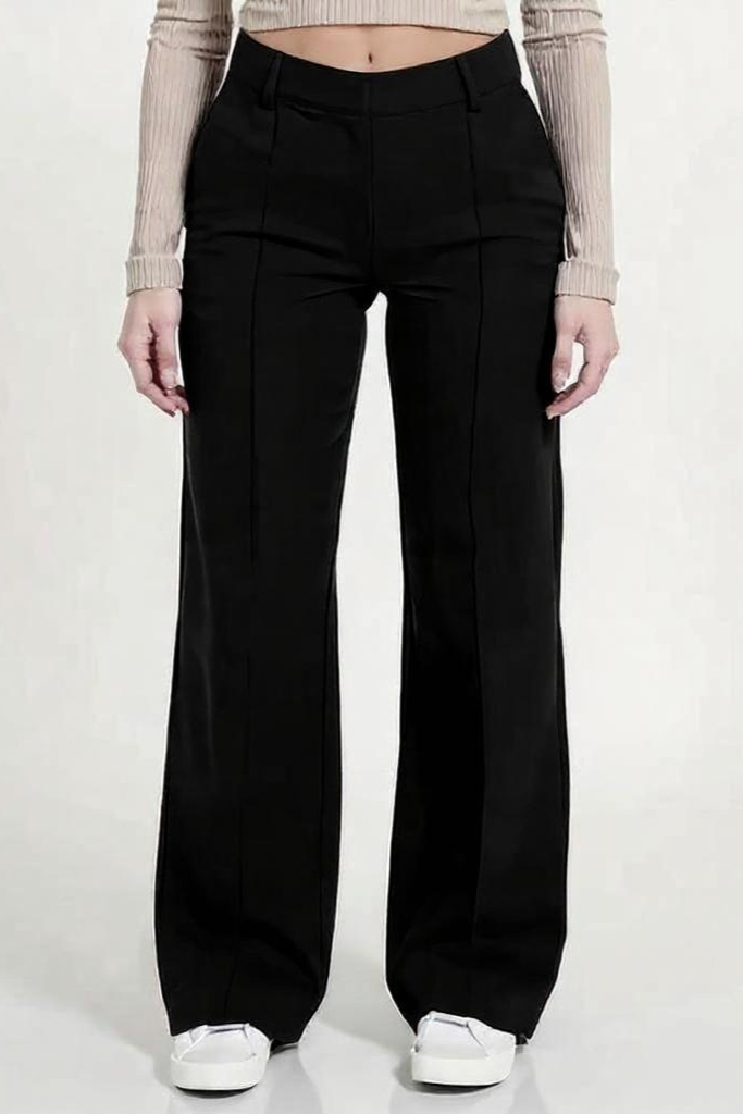 Højtaljede Bukser Med Vide Ben