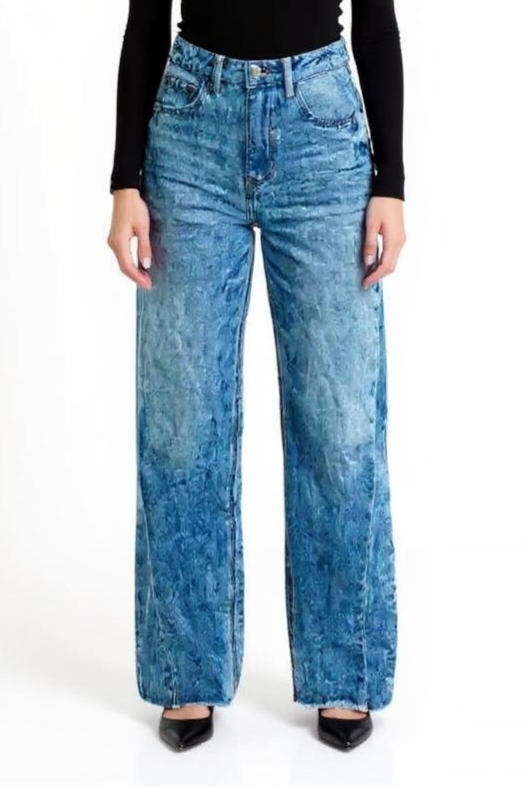 Højtaljede Jeans Med Let Vidde