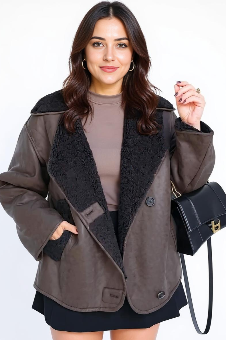 Jakke Med Blød Kravekant