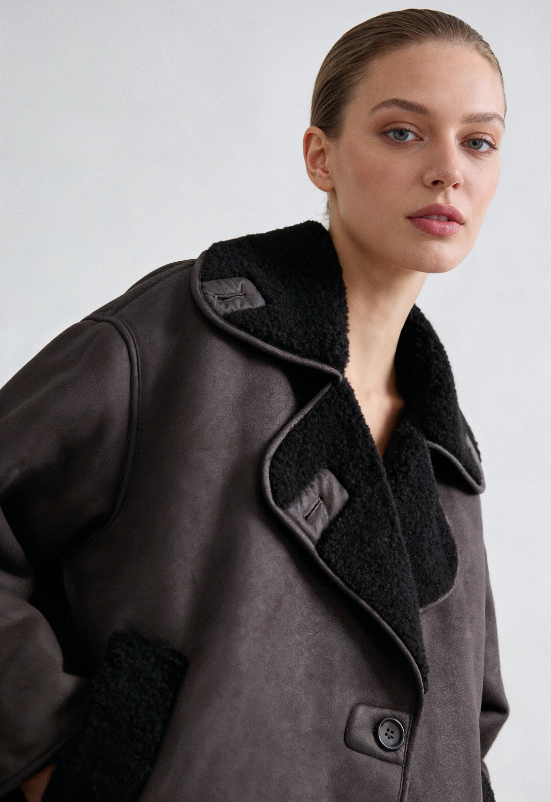 Jakke Med Blød Kravekant - Brun 1.2