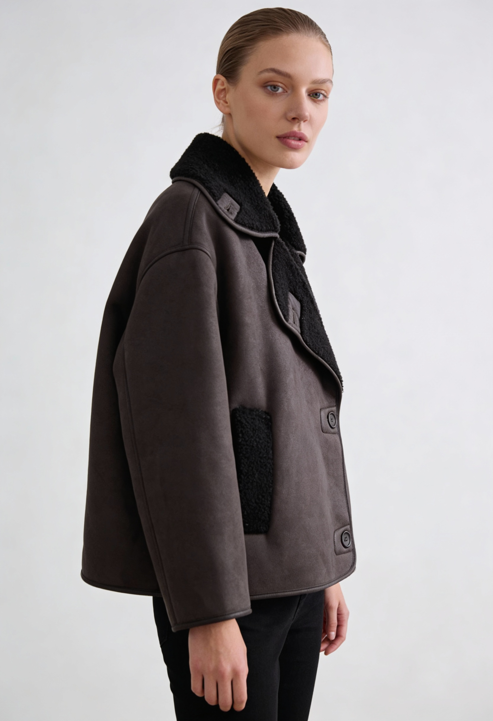 Jakke Med Blød Kravekant - Brun 1.3