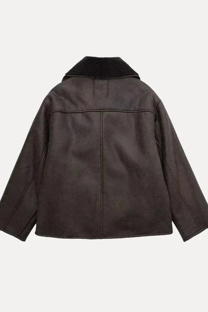 Jakke Med Blød Kravekant