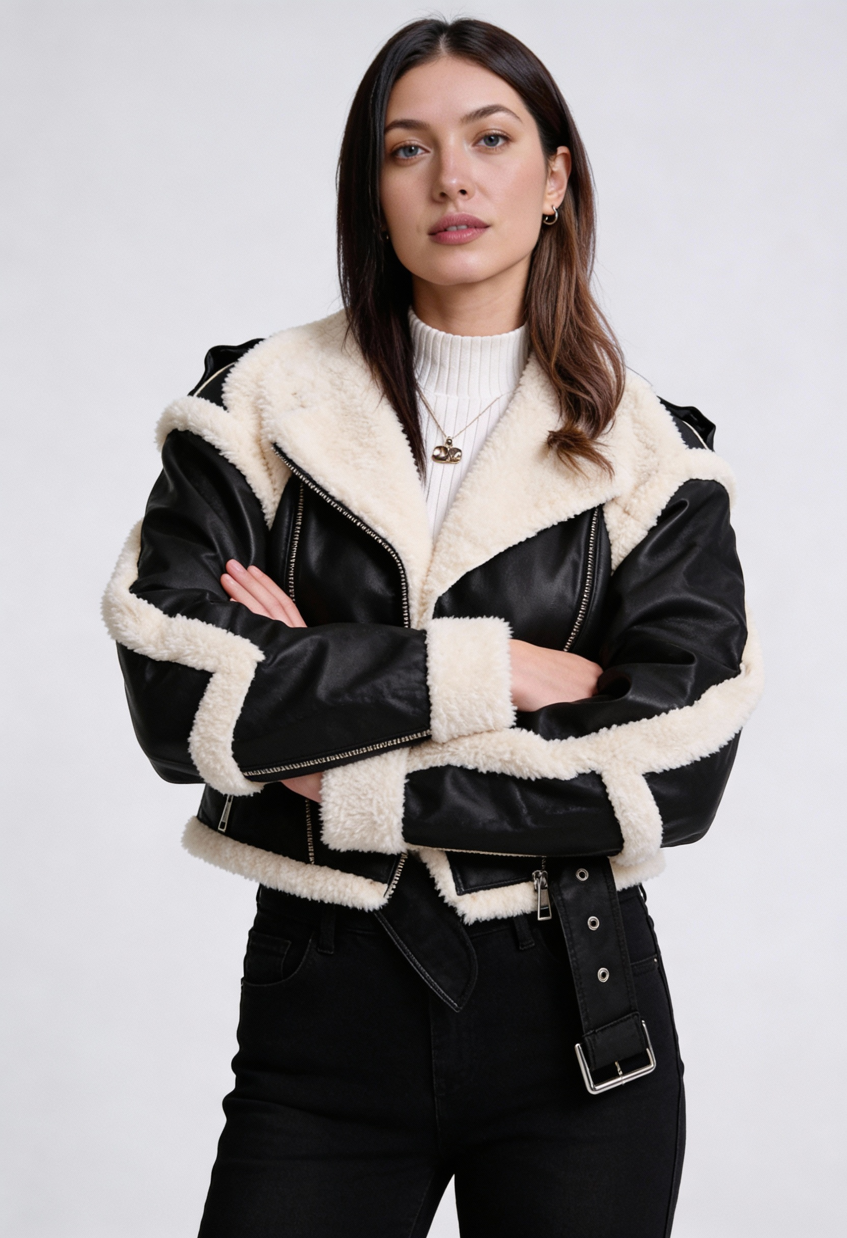 Jakke Med Blød Teddyfor - Sort 1.1