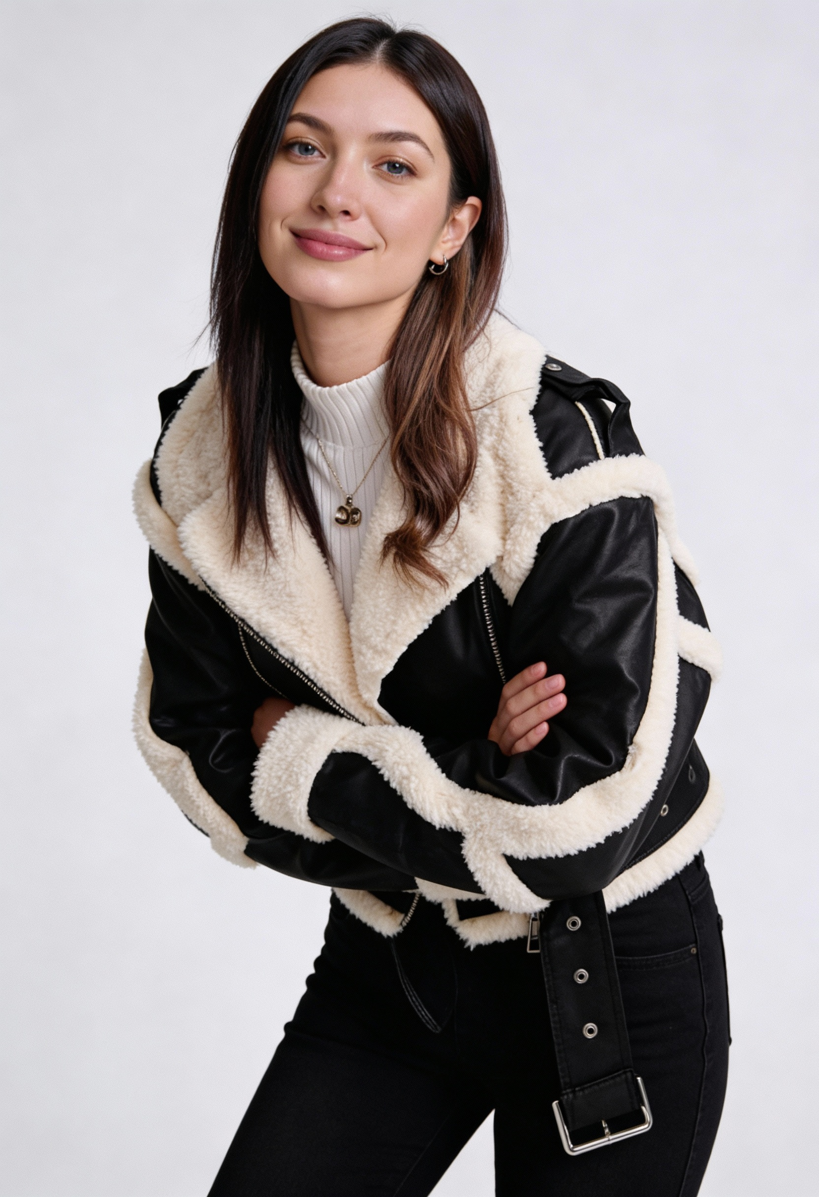 Jakke Med Blød Teddyfor - Sort 1.3