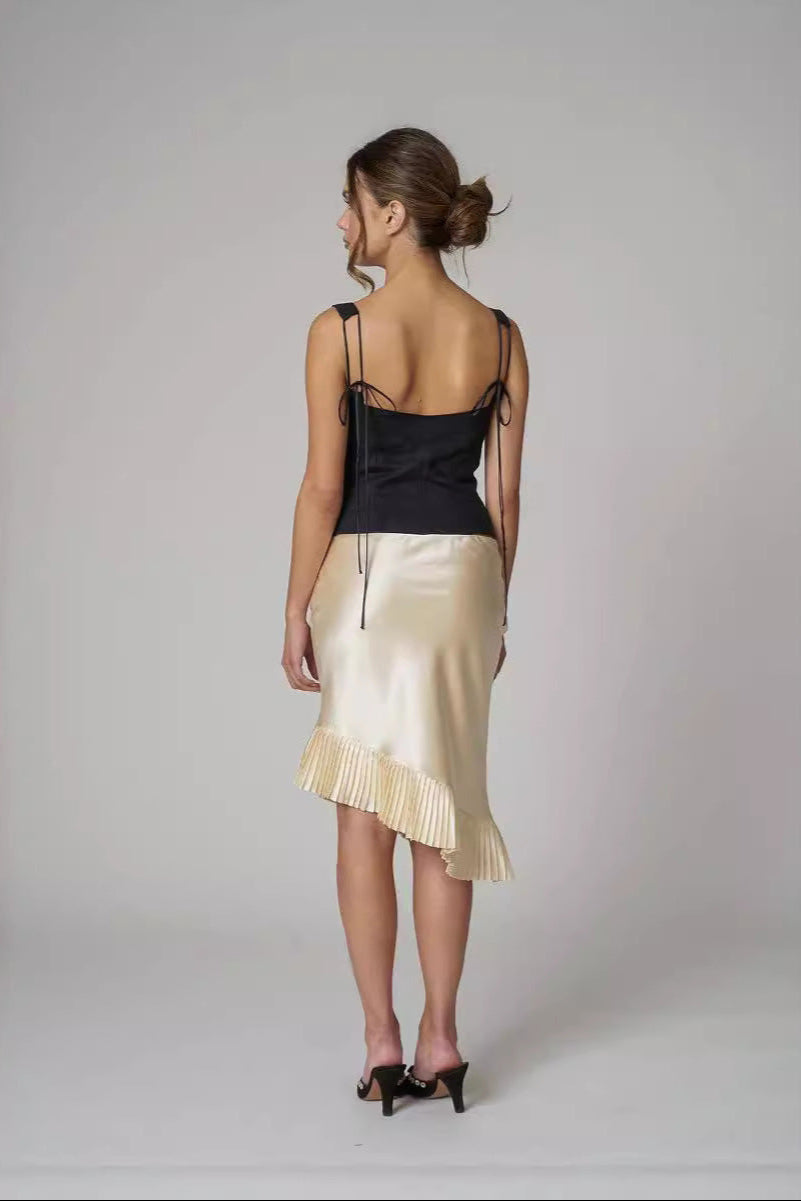 Justerbar Snøring V-Hals Top