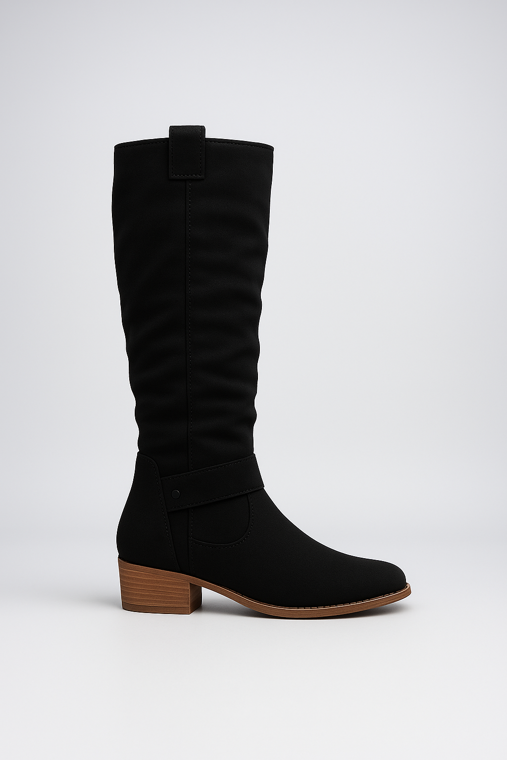 Knæhøje Støvler I Ruskindlook