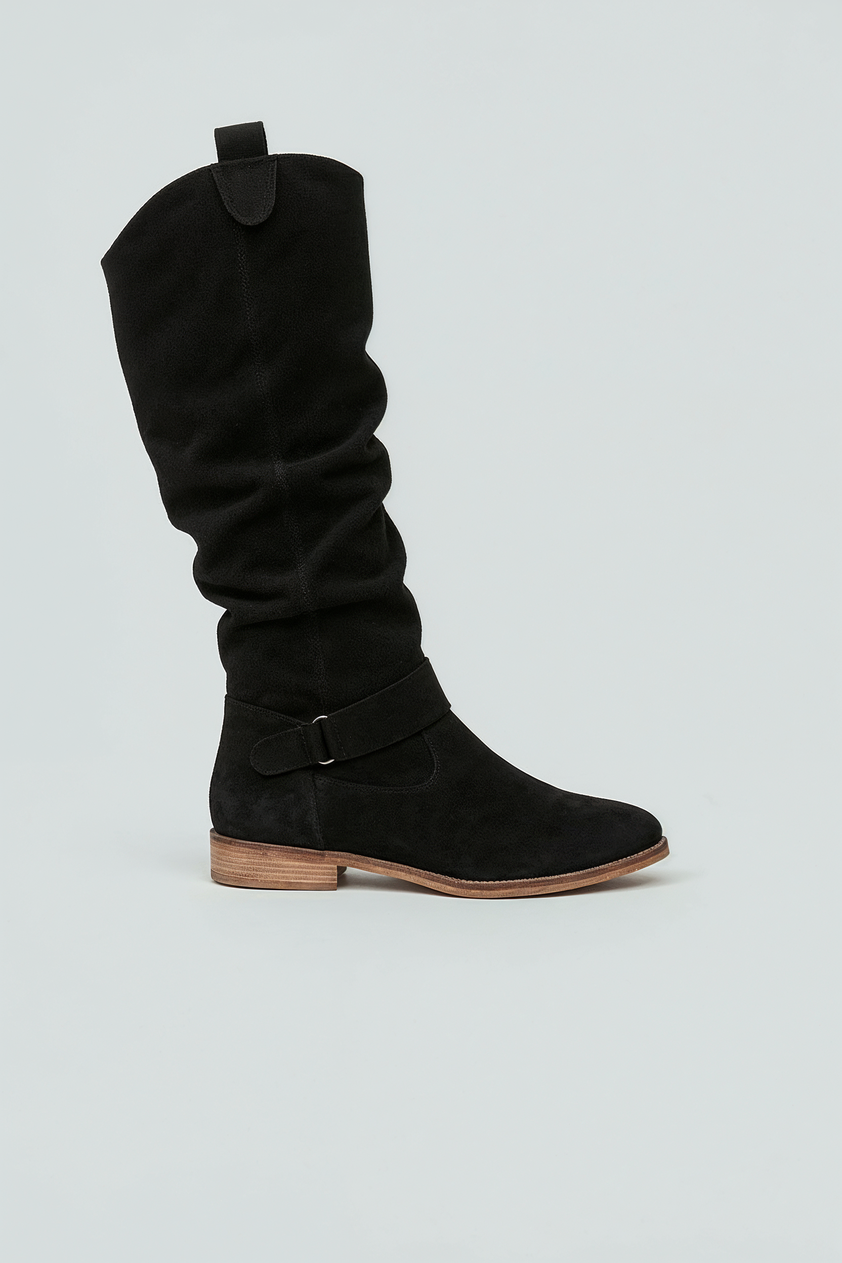 Knæhøje Støvler I Ruskindlook - Sort 1.1