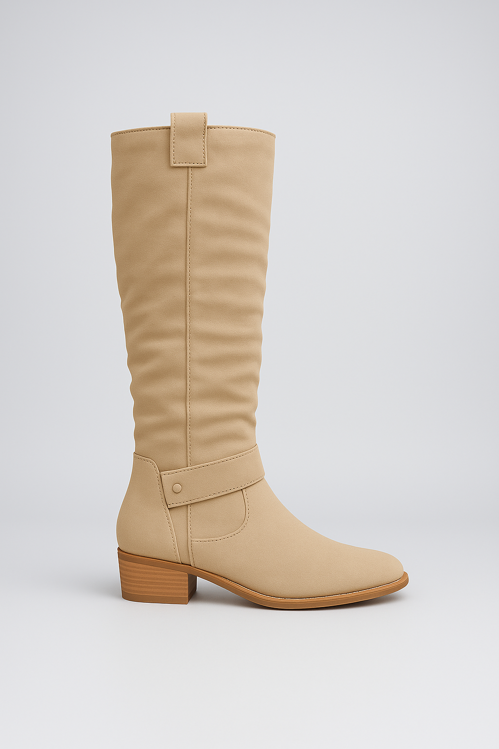 Knæhøje Støvler I Ruskindlook