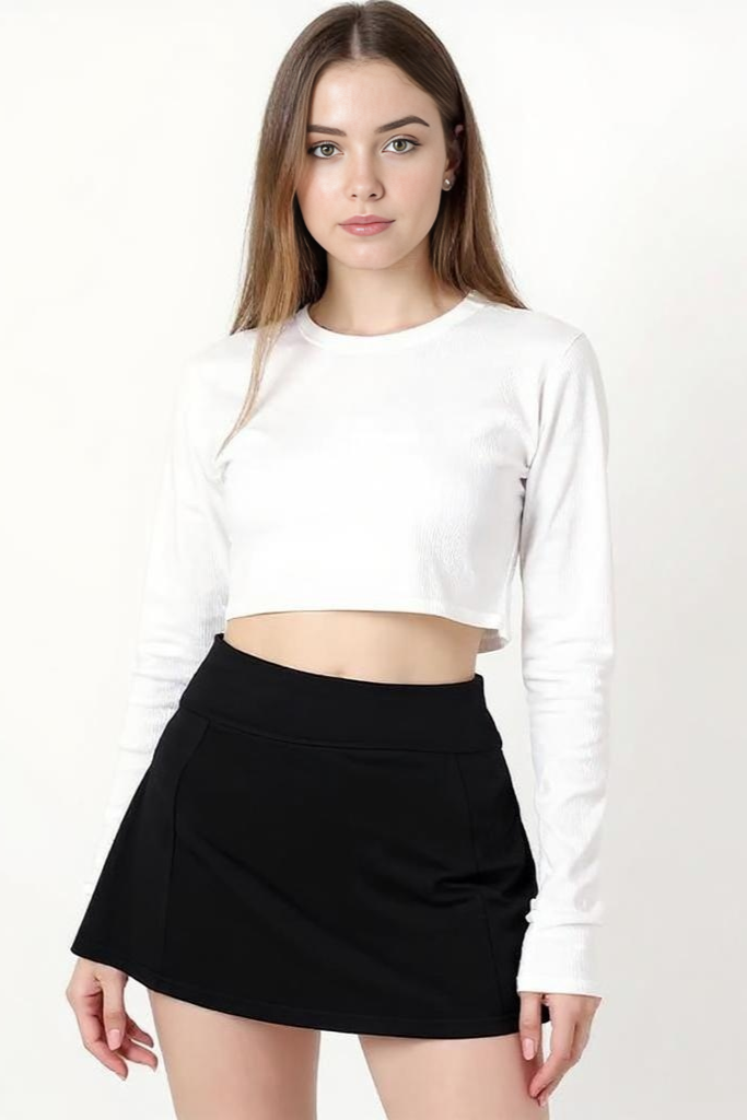 Kort Nederdel Med Høj Talje