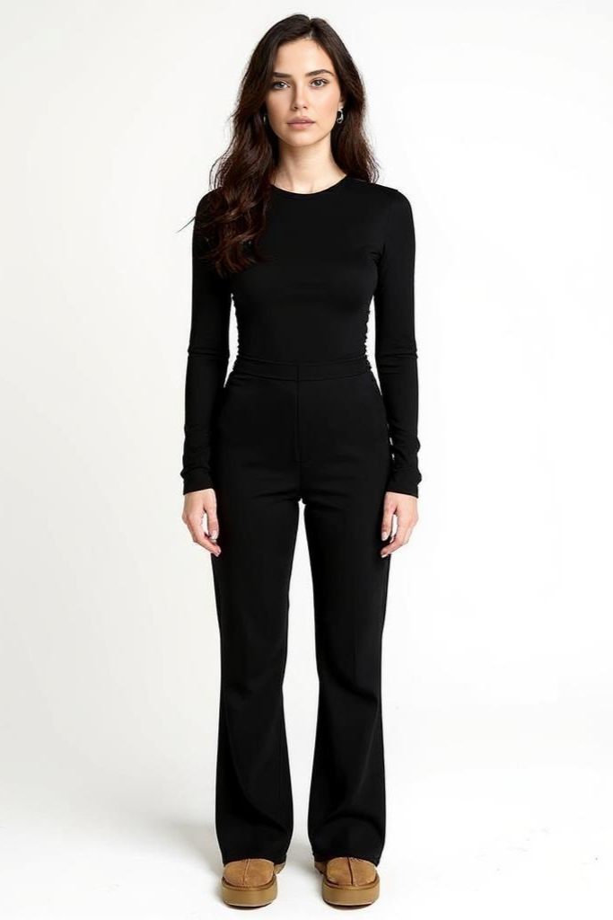 Langærmet Viddeben Jumpsuit