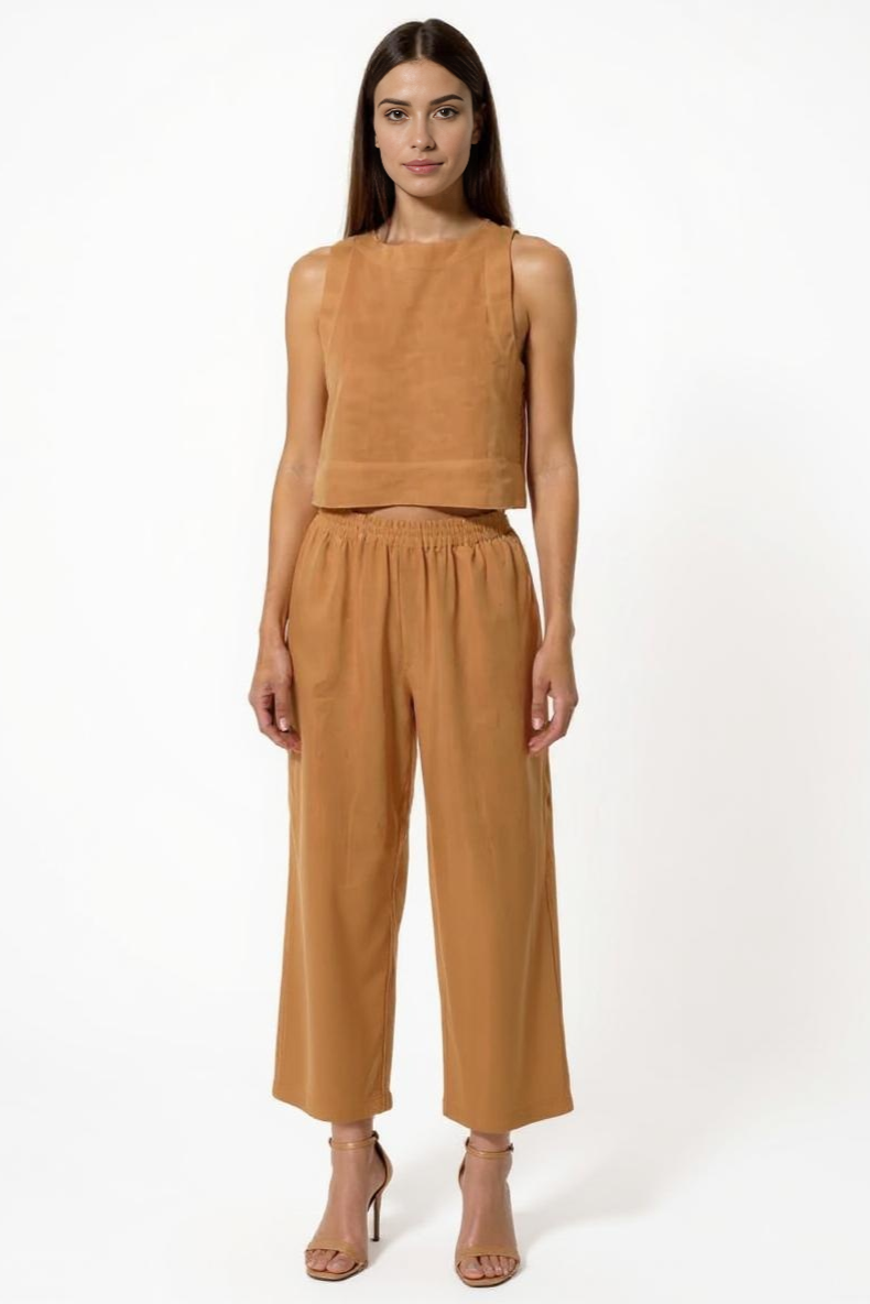 Luftigt Hør Sæt Med Crop