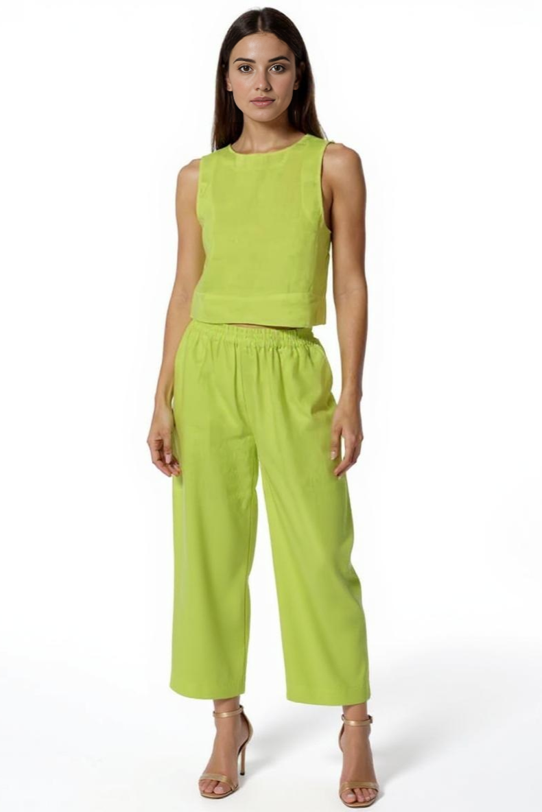 Luftigt Hør Sæt Med Crop