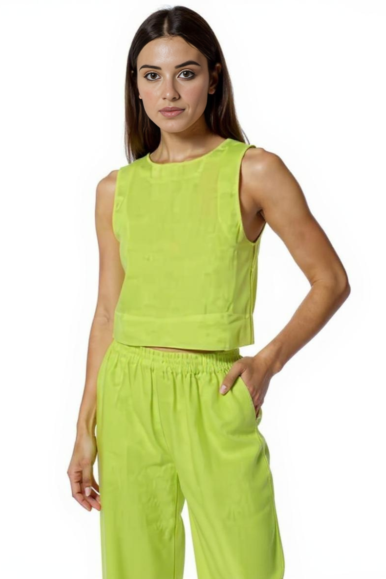 Luftigt Hør Sæt Med Crop