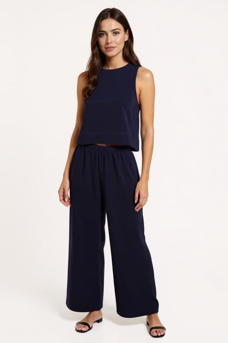 Luftigt Hør Sæt Med Crop