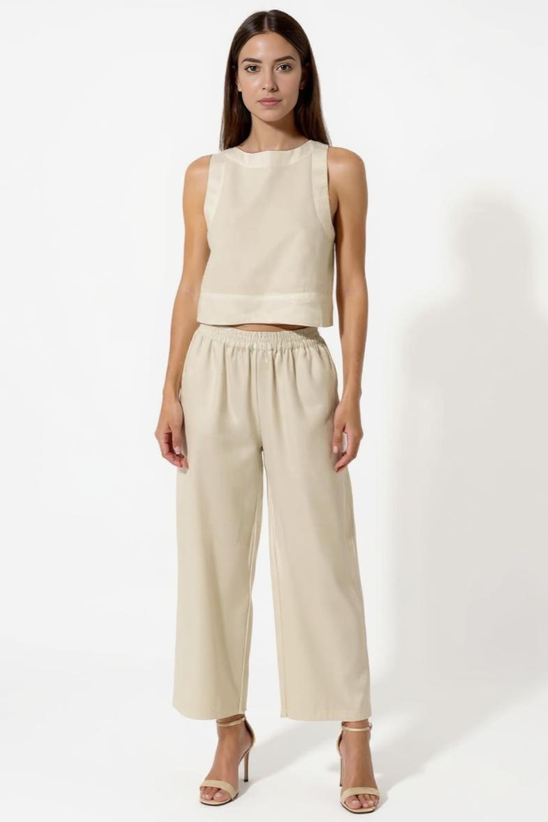 Luftigt Hør Sæt Med Crop