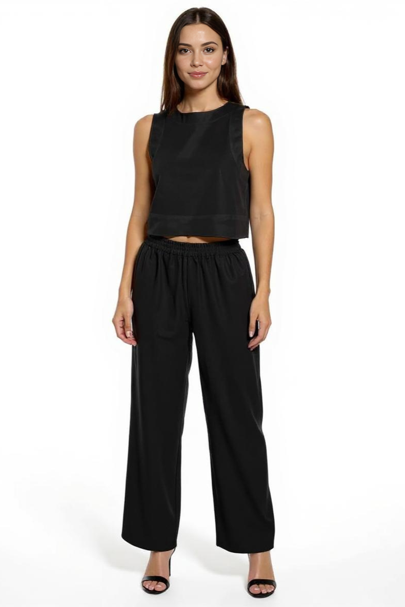 Luftigt Hør Sæt Med Crop