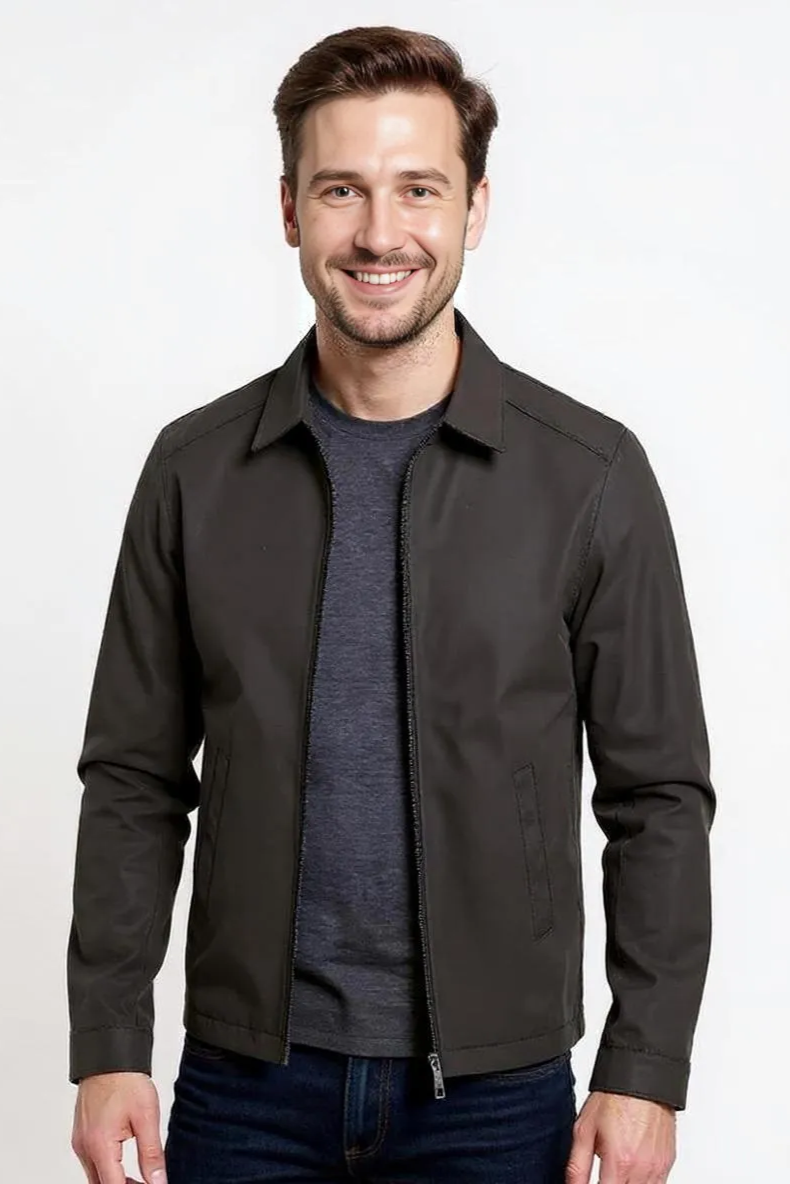 Overgangsjakke Med Mat Overflade