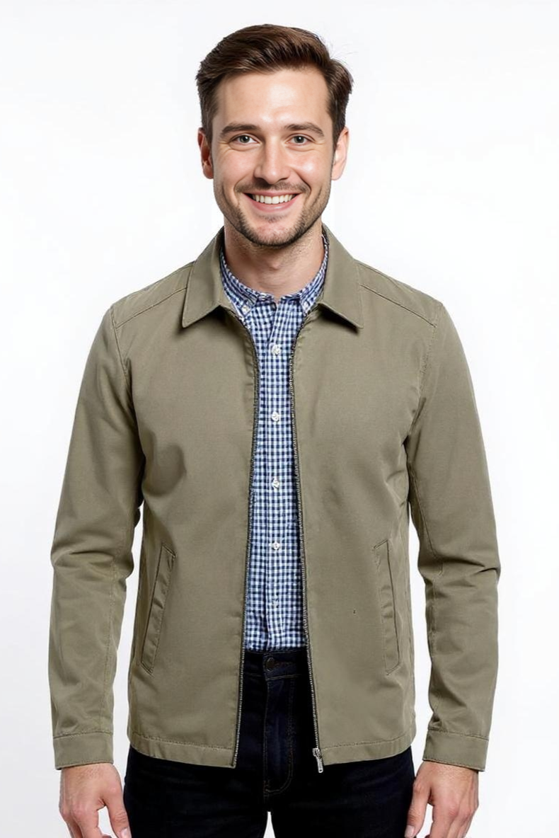 Overgangsjakke Med Mat Overflade