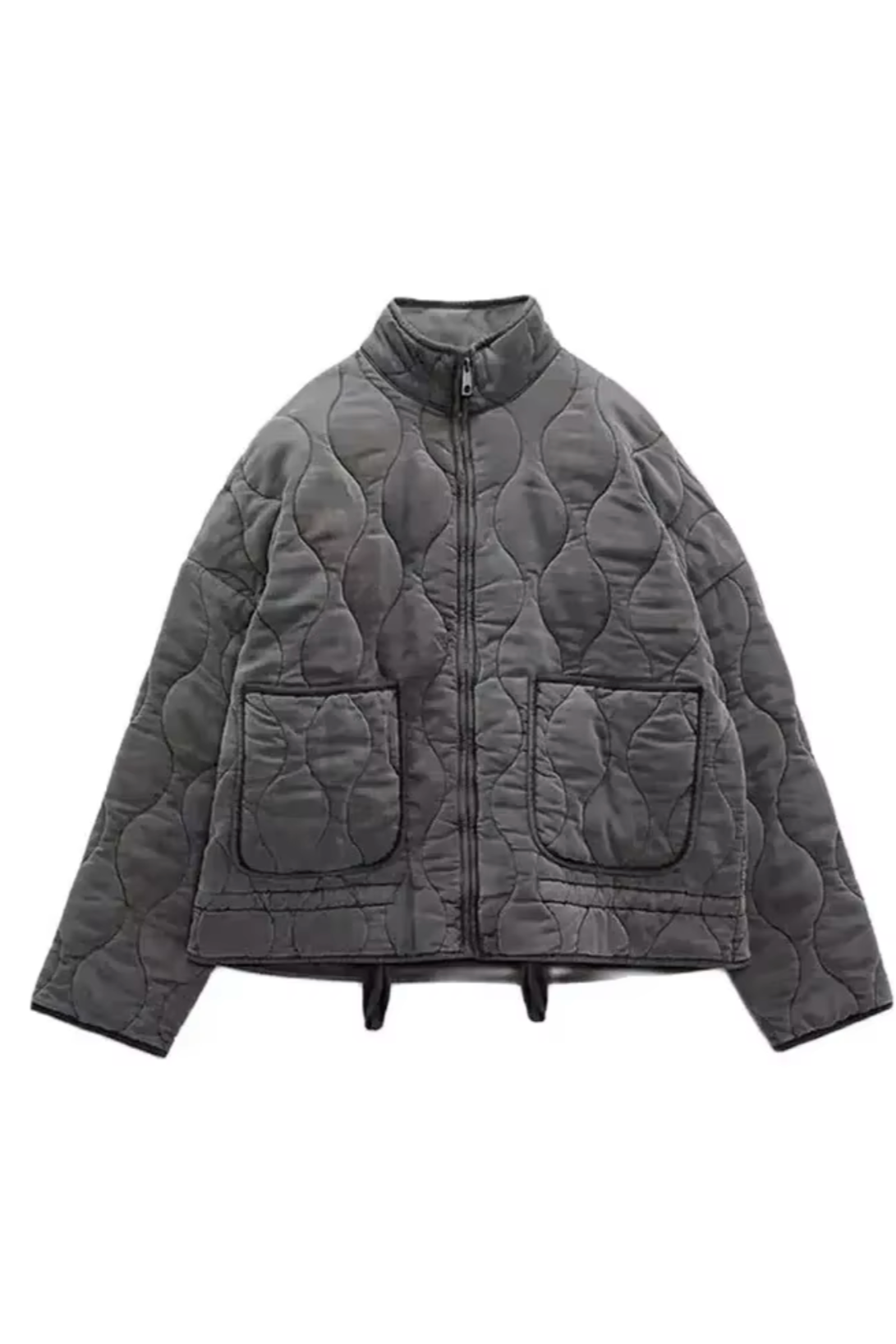 Quiltet Jakke Med Lynlås