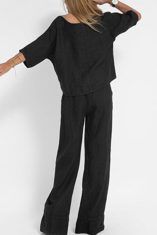 Sæt I Hør-Bomuldsblend