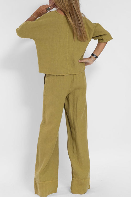 Sæt I Hør-Bomuldsblend