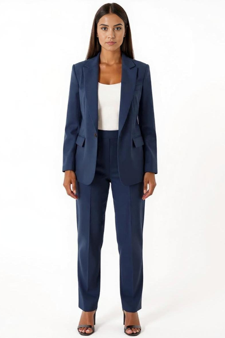 Sæt Med Vidde Bukser Og Blazer