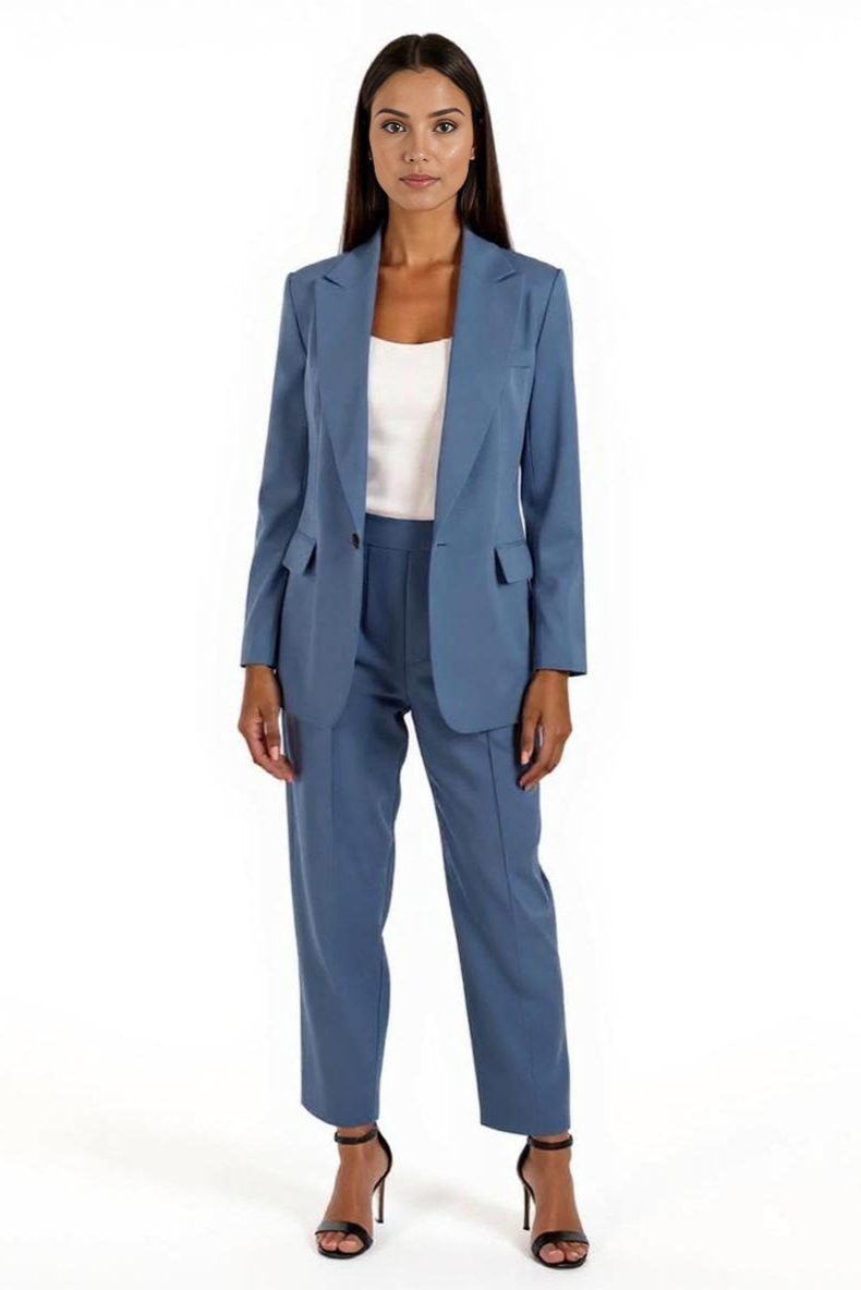 Sæt Med Vidde Bukser Og Blazer