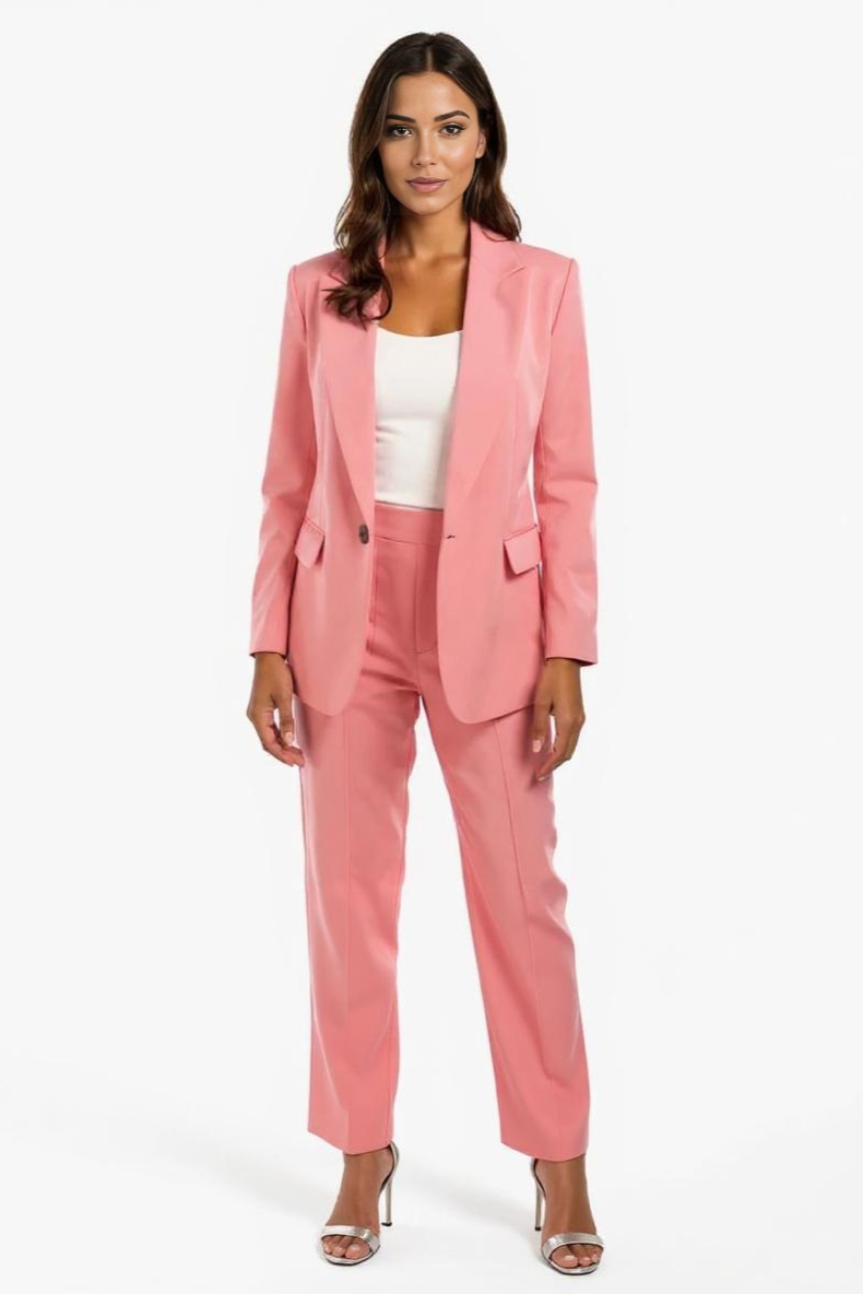 Sæt Med Vidde Bukser Og Blazer