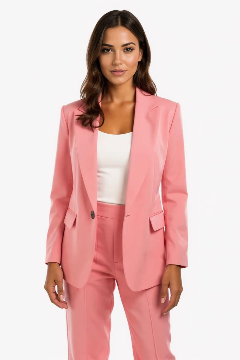 Sæt Med Vidde Bukser Og Blazer