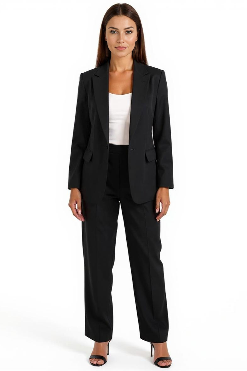 Sæt Med Vidde Bukser Og Blazer