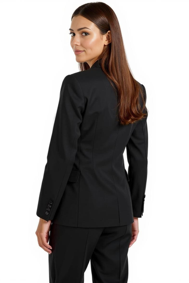 Sæt Med Vidde Bukser Og Blazer