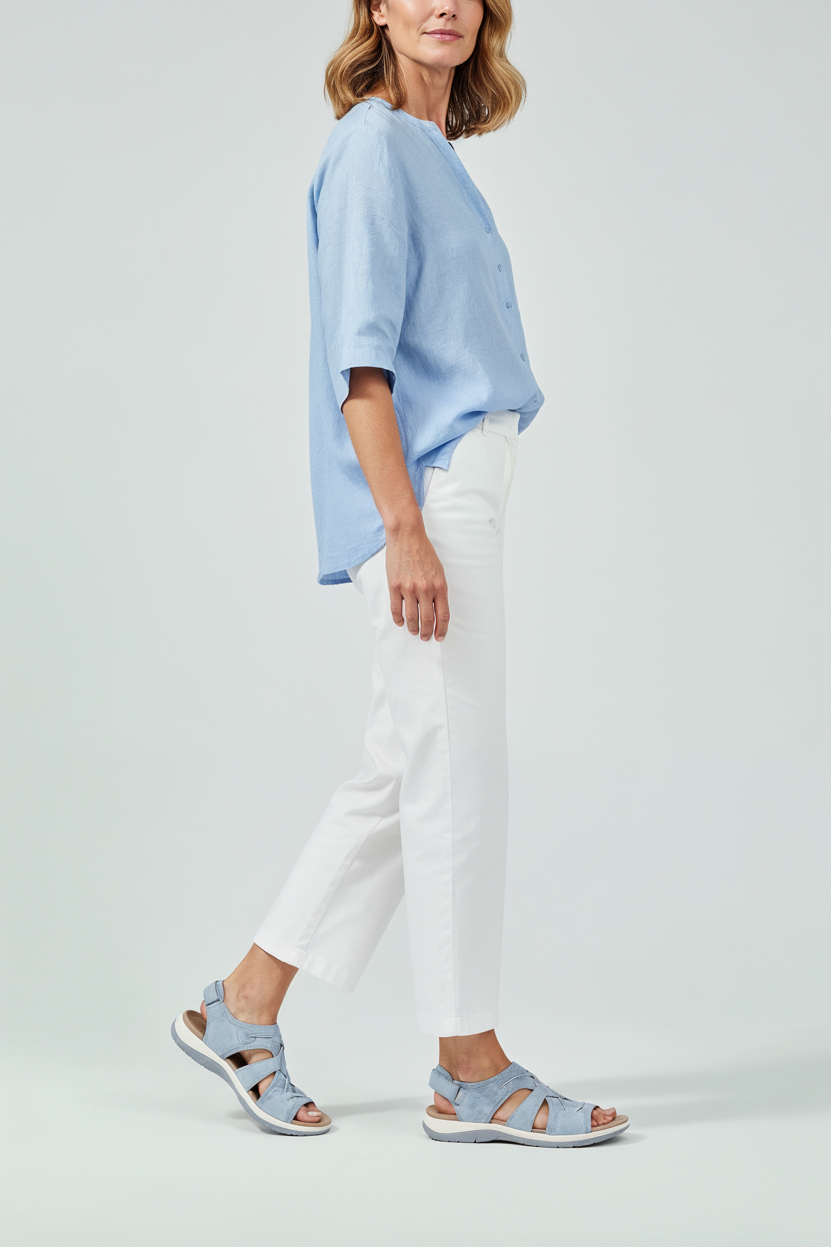 Sandaler Dame | Justerbare Remme med Støtte - Blå 2/0