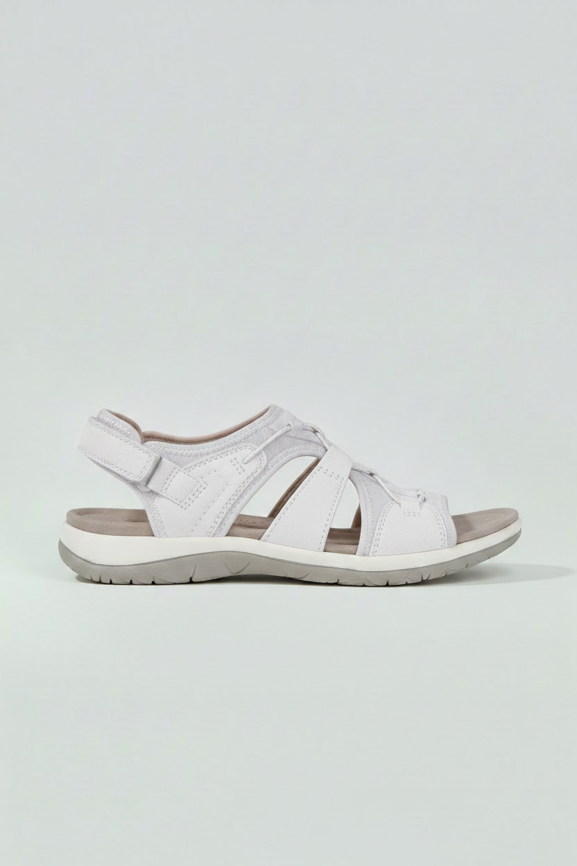 Sandaler Dame | Justerbare Remme med Støtte - Hvid