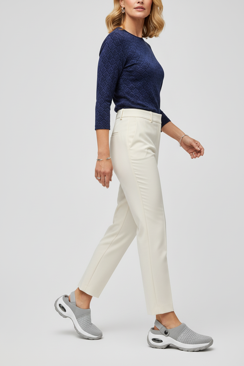 Sko Dame | Ortopædisk Slip-on med Støddæmpning - Grå 2/0