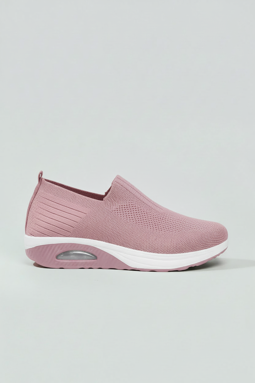 Sneakers Dame | Slip-on med Støddæmpning - Rosa