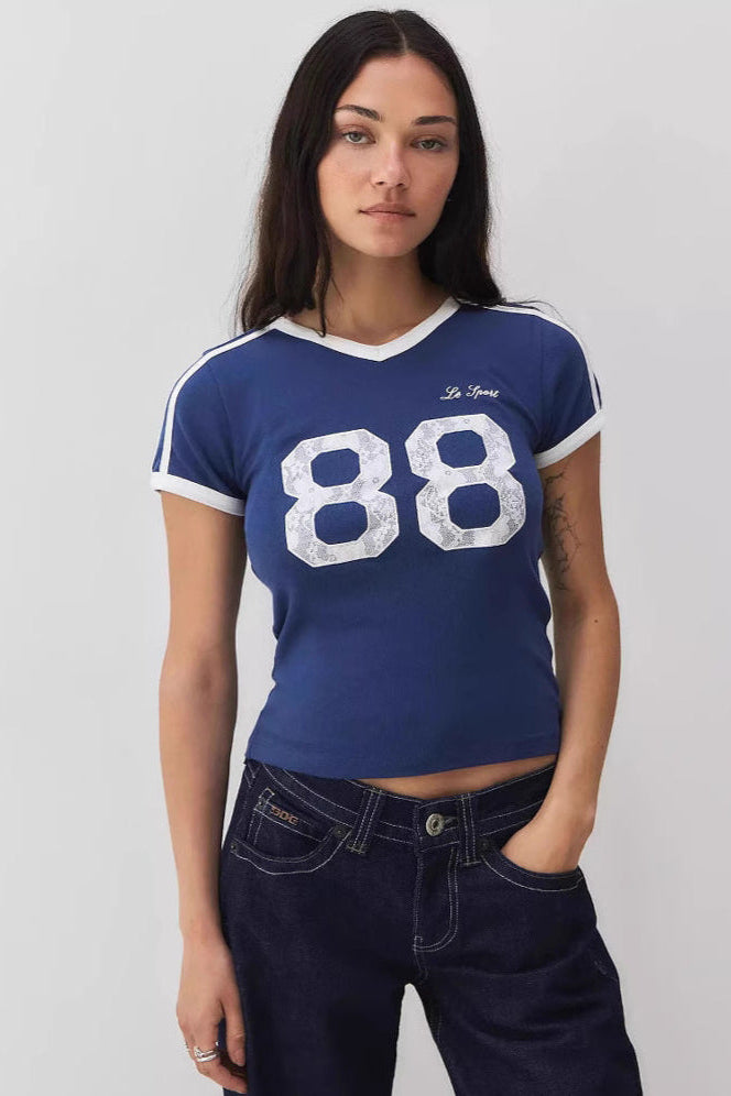 Sporty Kortærmet Tætsiddende Top