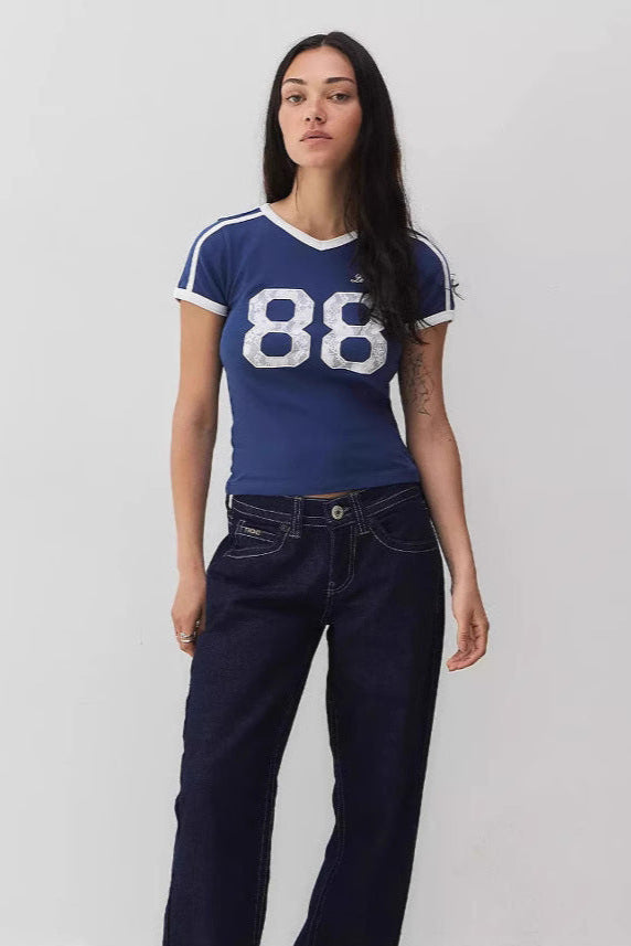 Sporty Kortærmet Tætsiddende Top