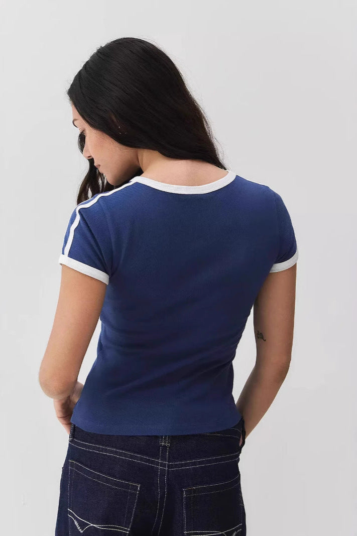 Sporty Kortærmet Tætsiddende Top