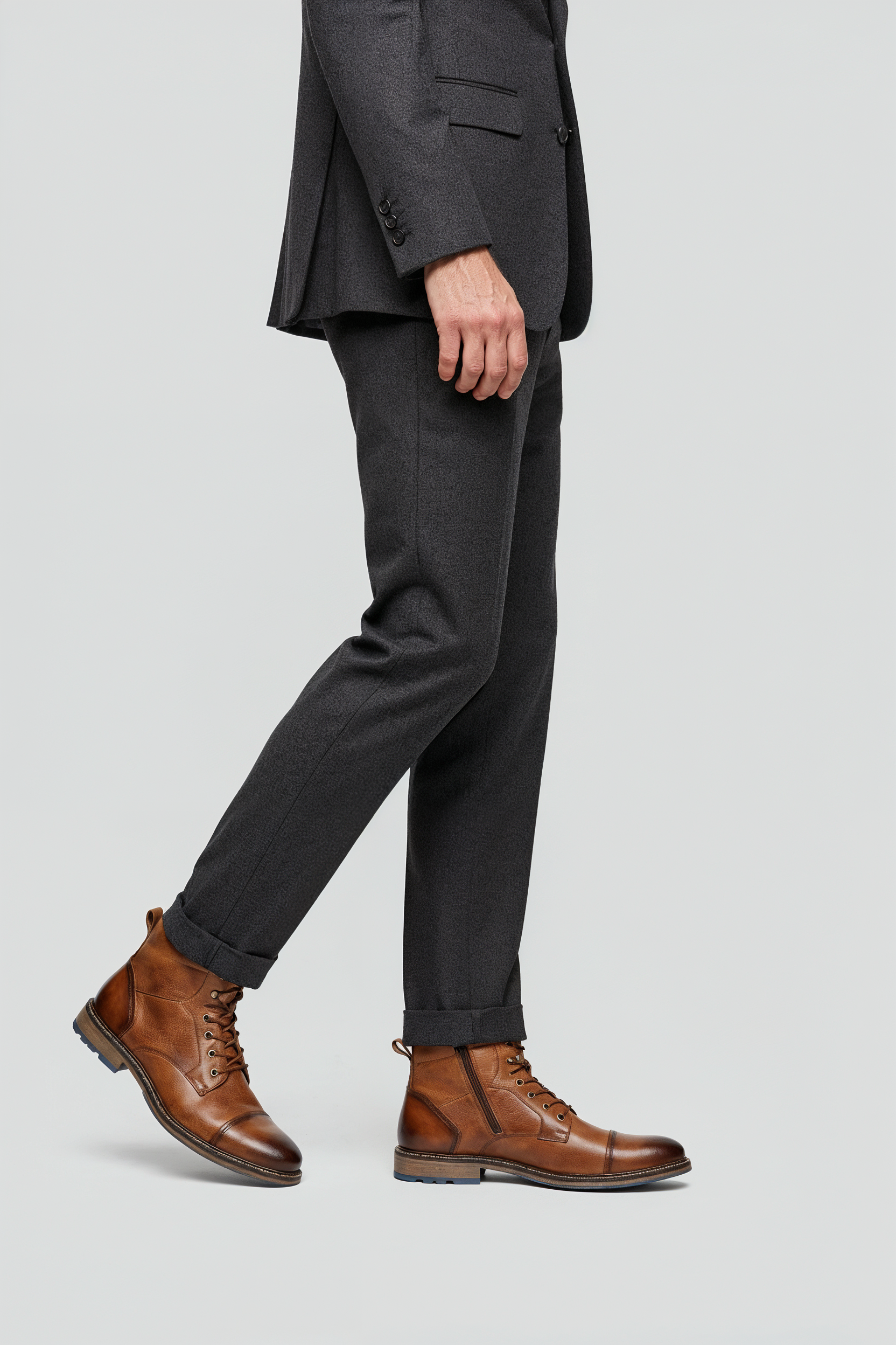 Støvler Herre | Ortopædisk med Snøring og Lynlås - Brun 2/0